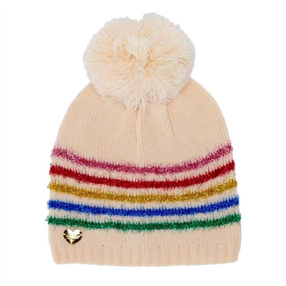 Betsey Johnson rainbow beanie